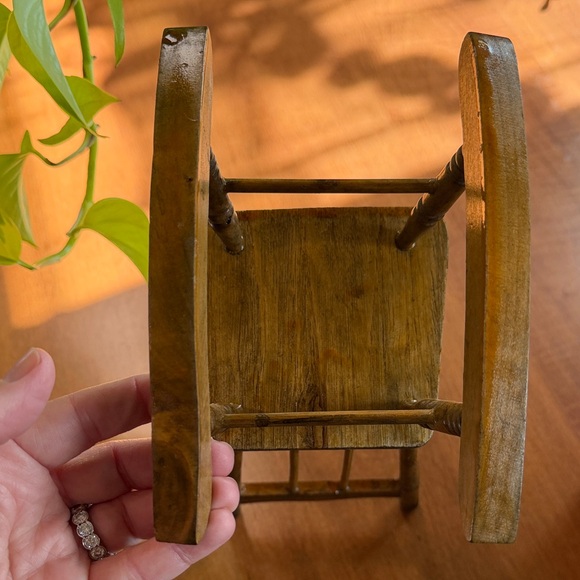 Mini Wooden Rocking Chair Decor - Picture 4 of 8